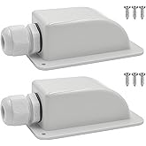 Gebildet White Waterproof Solar Cable Entry Gland, Single Cable Entry Gland for All Cable Types 6mm&sup2; to 12mm&sup2; for Solar Panels on RV Camper Van Travel Trailer Boat Cabin (Pack of 2)