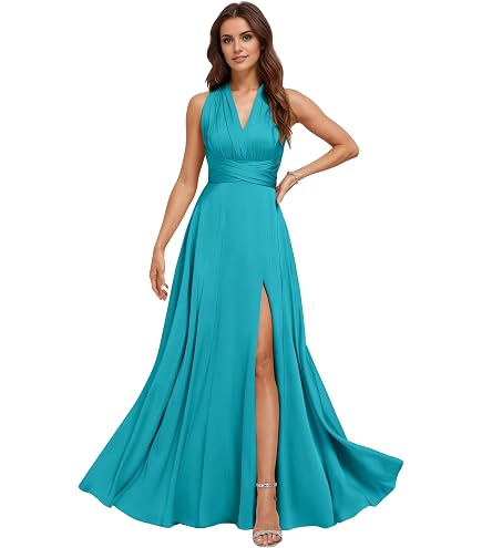 TPonline Infinity Dress Convertible Bridesmaid Dress with Bandeau Long V Neck Wedding Guest Dresses for Women Army Green : Clothing, Shoes & Jewelry