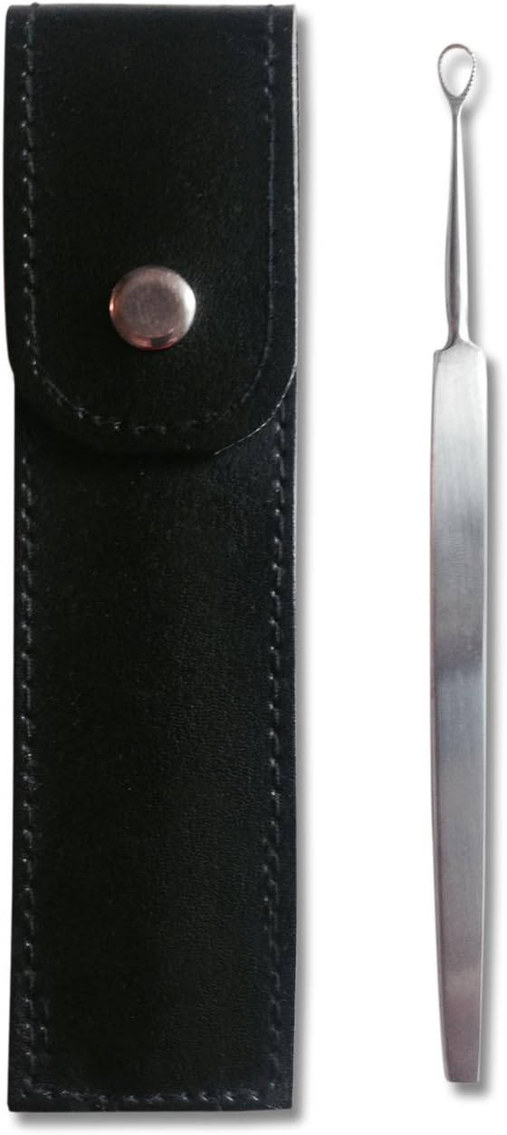Medical ear cleaner - ear pick according to Langenbeck Q-Tip made of stainless steel incl. Case - Storage Box. Lifetime warranty