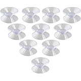 NUOLUX 10pcs 30mm Double Sided Suction Cups Sucker Pads for Glass Plastic