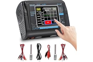 AORIKA Lipo Battery Charger Dual Balance Touch Screen RC Charger Discharger AC150W DC240W 10A Duo for1-6S Li-ion Life LiHV 1-15S NiCD NiMH PB Smart Battery