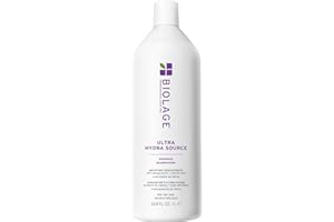Biolage Ultra Hydra Source Shampoo - Deeply Moisturizes and Hydrates Very Dry Hair, Cleanses and Tames Frizz, For Thick, Coarse Hair, Infused with Micro-dosed with Cupuaçu Butter & Salicylic Acid