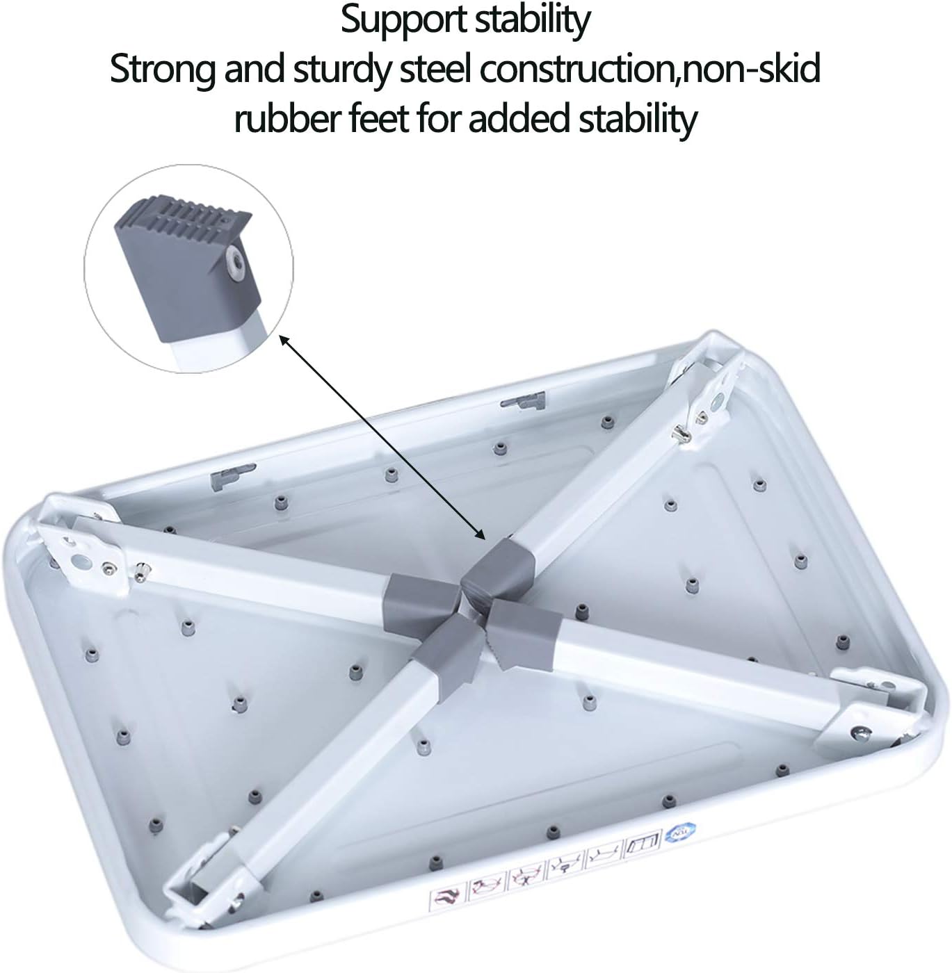 Sattiyrch Step Stool for Adult,Portable Folding Metal Small One Step Stool with Non Slip Platform,6.8"(H),Max Load 330 lbs: Kitchen & Dining