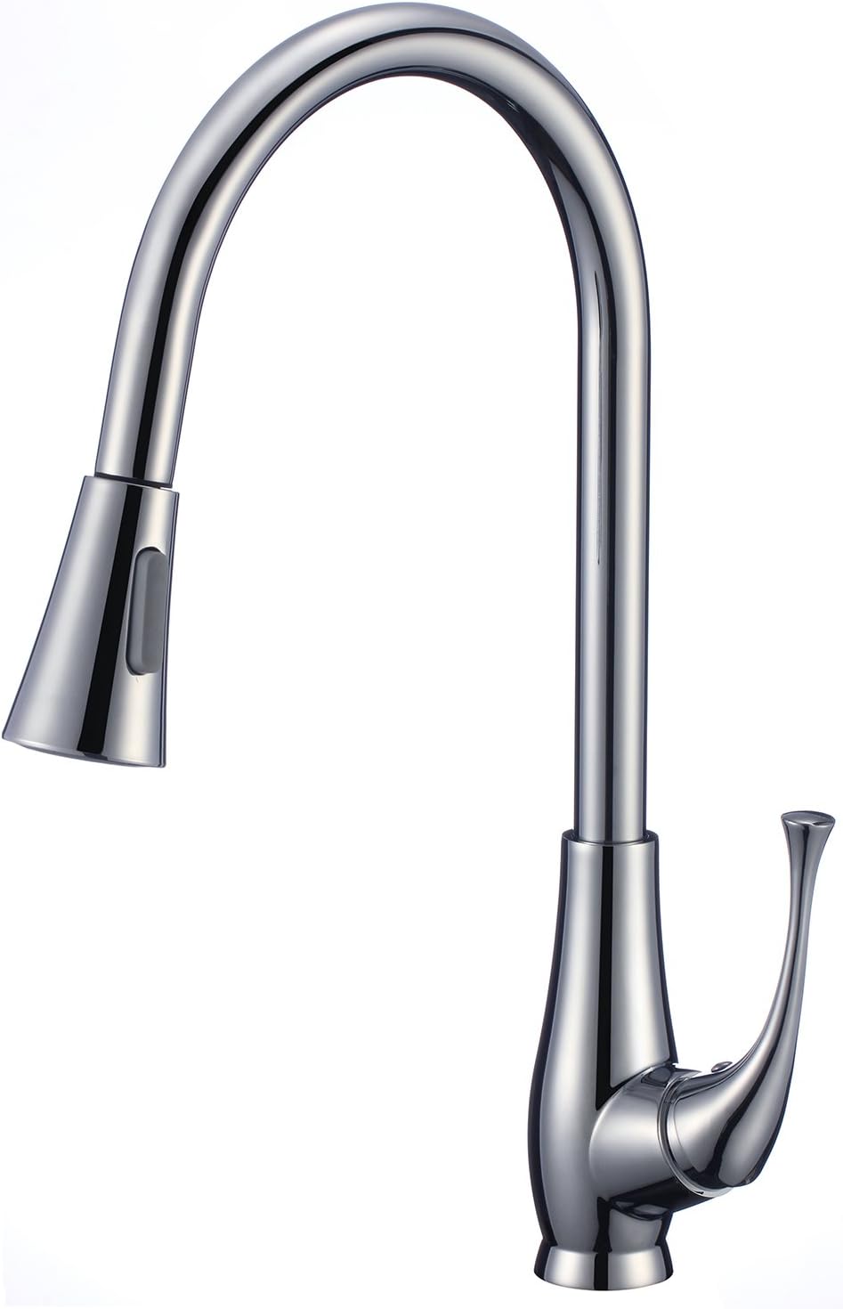 Instant Mosaic 70206 Lead-Free, 18 in. High Arch, Single-Handle, Pull Kitchen Faucet with Sprayer and soap Dispenser in Polished Chrome
