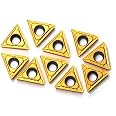10-Pack TCMT21.51 Carbide Turning Inserts – Lathe Cutter Blades For Metalworking, TCMT110204 Style