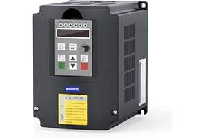 MYSWEETY Single Phase to 3 Phase Converter, 1.5KW 2PH VFD 220V/10A 0-3200Hz Output Variable Frequency Drive, Inverter for Spindle Motor Speed Control (1 Phase Input and 3 Phase Output)