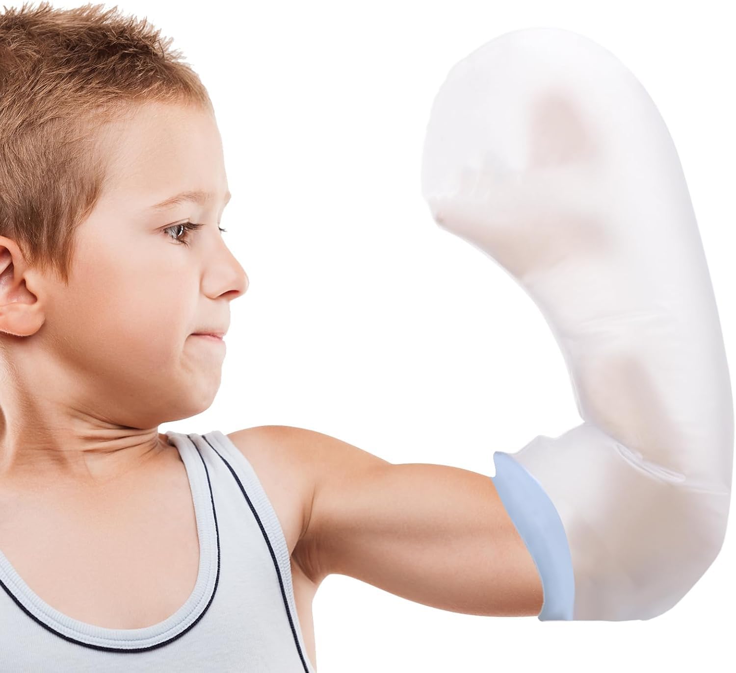 Fasola Waterproof Cast Protector Long Arm Kids, Reusable Cast, Dressing and Bandage Cover, Watertight Protection for Broken Arm, Elbow, Hands, 55cm