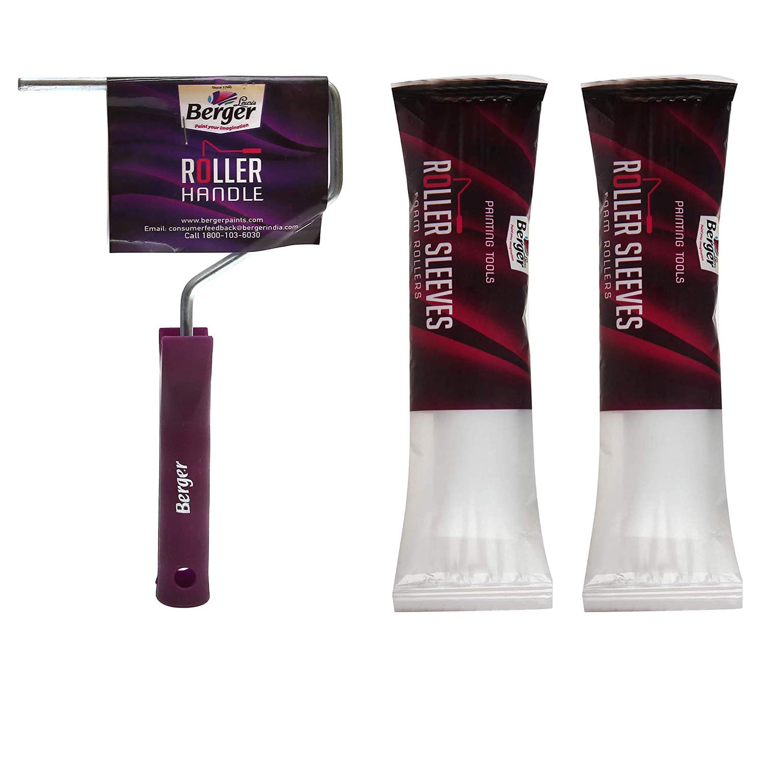 Berger Paints 3 Pcs Combo of 6 Inch HD PU Foam Painting Roller Sleeve 2