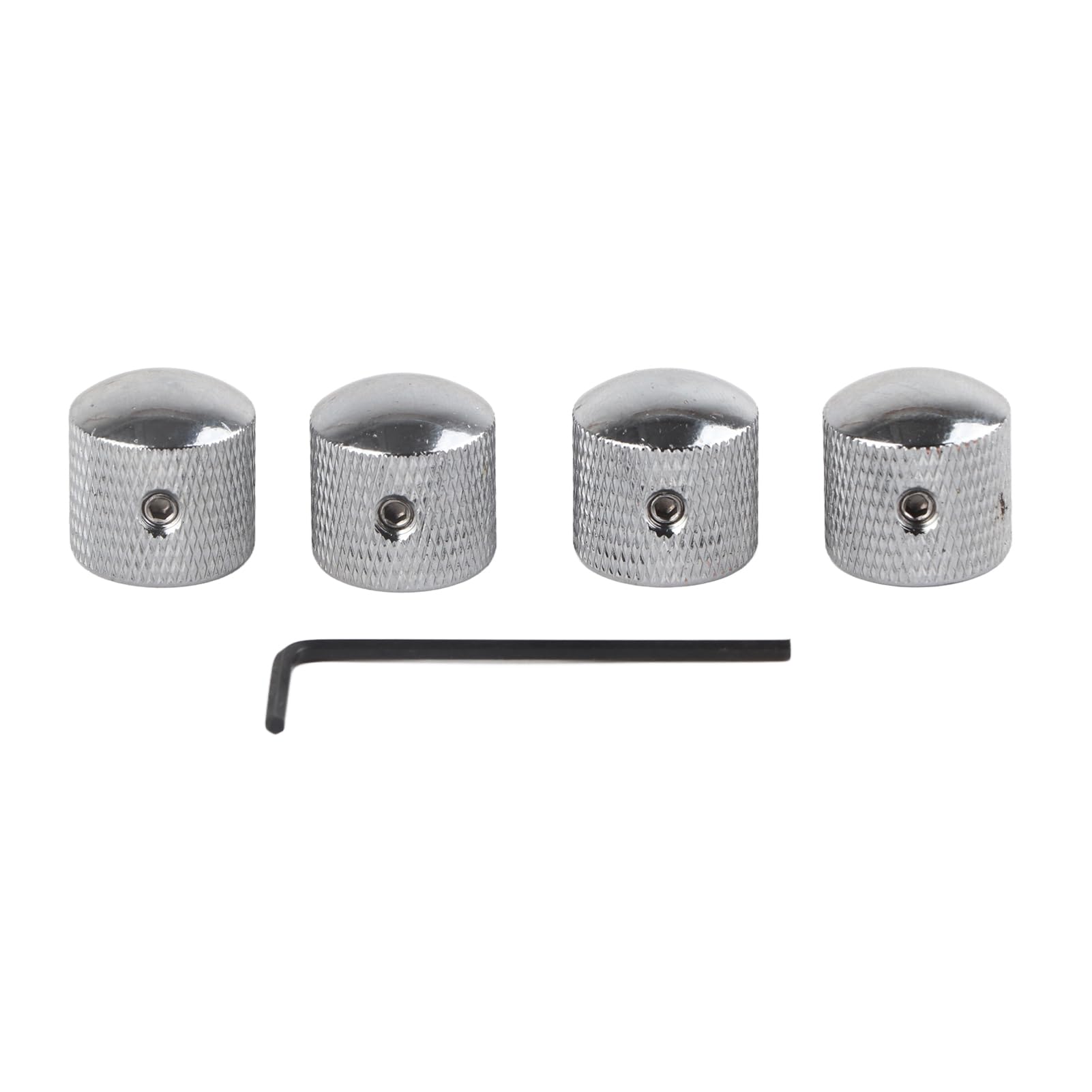 RiToEasysports 4Pcs Electric Guitar Knobs, Aluminum Alloy with Hex Wrench Musical Instrument Accessories(silver) Playing Accessories Performance Accessories