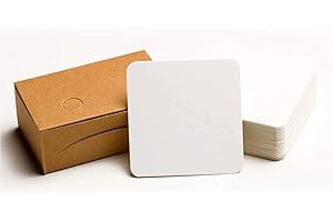 GAKA 2.75 x 2.75 inch White Square Cardstock Thick Card Stock Paper Note Paper Business Blank Cards Vocabulary Word Card Message Card DIY Gifts Card