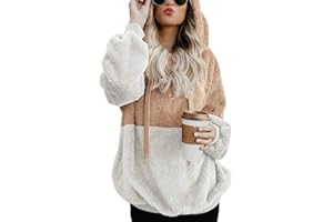 ROMANSTII Women Casual Double Fuzzy Sweatshirt Faux Fleece Zip Pullover Hoodies Coat Outwear S-XXL