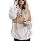 Women Casual Double Fuzzy Sweatshirt Faux Fleece Zip Pullover Hoodies Coat Outwear S-XXL