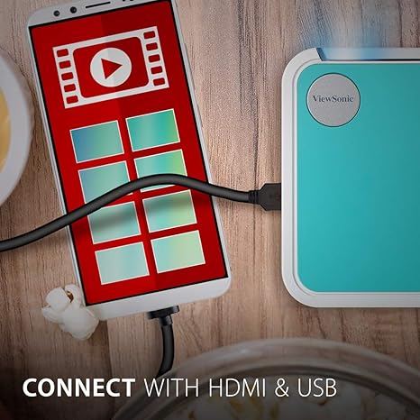 ViewSonic M1 mini, WVGA Ultra-Portatil Pocket proyector, 120 LED ...