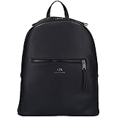 Armani Exchange Men's Leather Backpack, Black, One Size
