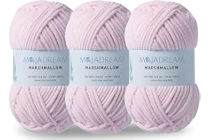 MOJADREAM 3PCS 3.5oz Chenille Yarn for Blankets Amigurumi: Soft Velvet Baby Yarn Blanket Knitting and Crocheting Bulky 5# Yarn 3 Skeins of 100g (Pink)