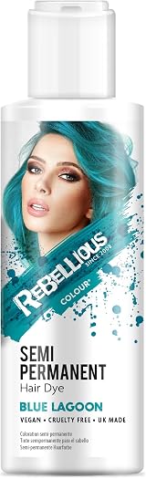 PaintGlow Rebellious Colours Vegan Semi Permanent Hair Dye Blue Lagoon 100ml