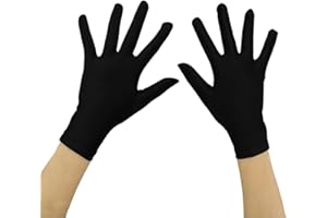 YRDGRG unbrands Costume Gloves Kids Girls Boys Princess Dress Up Gloves Short Spandex Formal Gloves For Child Tea Party,Birthday (Black)