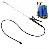 Sprayer Wand Replacement Compatible with PetraTools &amp; Greenworks | For Gardens and Agriculture,Backpack Sprayer Parts, With Shut off Valve (29 Inches Sprayer Wand &amp; Hose)