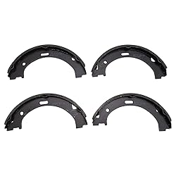 TRQ Rear Parking Brake Shoe Set Compatible with