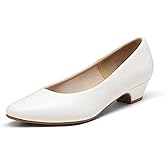 DREAM PAIRS Women's Mila Low Chunky Heel Pump Shoes