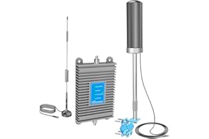ACLOGUE Car Cell Phone Signal Booster for All U.S. Carriers, Boosts 5G, 4G LTE, Band 2/4/5/12/13/17/25/26/30/66/71 Cell Signal Booster, Outdoor & Indoor Omni-Directional Antenna Kits for Vehicle, Truck, RV