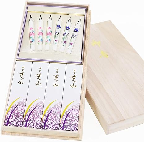 Amazon 新盆御見舞 のし付き 日本香堂 線香 贈答用 銘香 芝山 桐箱 絵ろうそくセット 線香 オンライン通販