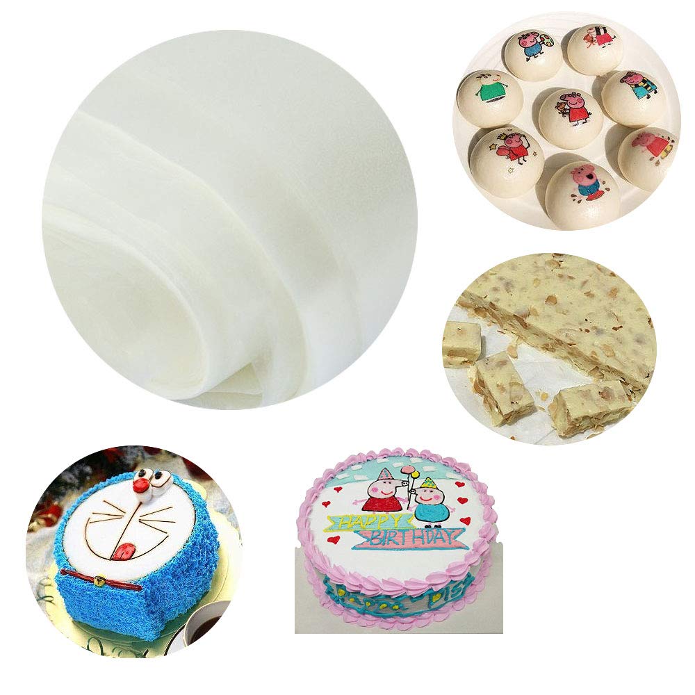 50 Count Edible Rectangle Rice and Wafer Paper,9x12.6 inches for candy packaging or food decoration