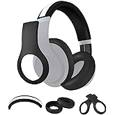 [3 in 1] WADVCU Accessories Silicone Case Cover for Beats Studio Pro, Anti-Scratch Outer Earphone Panel Cover/Ear Cups Cover/Headband Cover ONLY for Beats Studio Pro, Beats Headset Soft Skin -Black