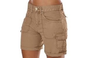 Lroplie Womens Cargo Shorts Casual Dressy High Waist Short with Pockets 2024 Plus Size Spring Fashion Workout Lounge Shorts