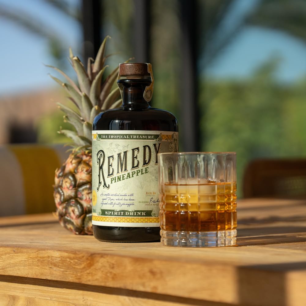 Remedy Rum Pineapple I Gold London Spirits Awards I auf Basis 3 karibischer Rums I mit natürlicher Essenz aus der Ananas sowie einem Hauch Vanille I 40% Vol. I 1 x 0,7l 3
