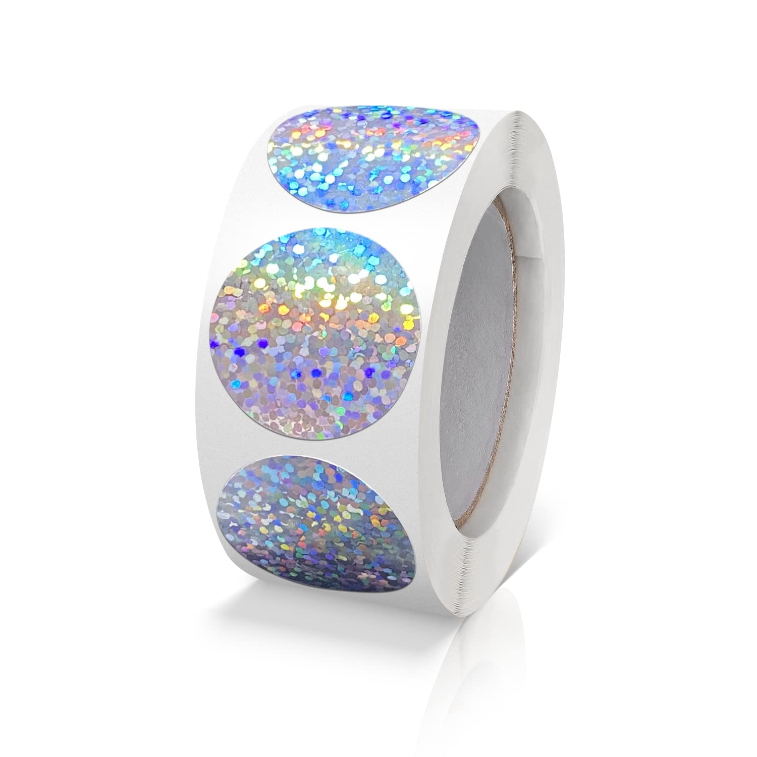 Round Stickers Silver 25 mm Circle Labels Colour Coding Dot Vinyl Floor Sticker Waterproof Removable Roll of 500