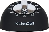 KitchenCraft Mechanical Kitchen Timer 1 Hour Soft Touch Chrome Finish view 2
