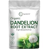 Organic Dandelion Root Tea Powder, 1lb | Up to 450 Servings | Premium Source for Daily Beverage | 100% Pure Dandelion Supplement | Caffeine Free, Non-GMO, No Sugar, Eco-Friendly Recyclable Bags