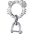 Pangpai Car Keychain for Women, Carabiner Keychain with Key Rings