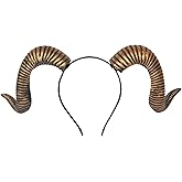 KOGOGO Sheep Horn Headhand Cosplay Headwear Halloween Costume Brown