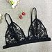 JUNKE Women Translucent Sheer Lace bralette Strap Camisole Bra