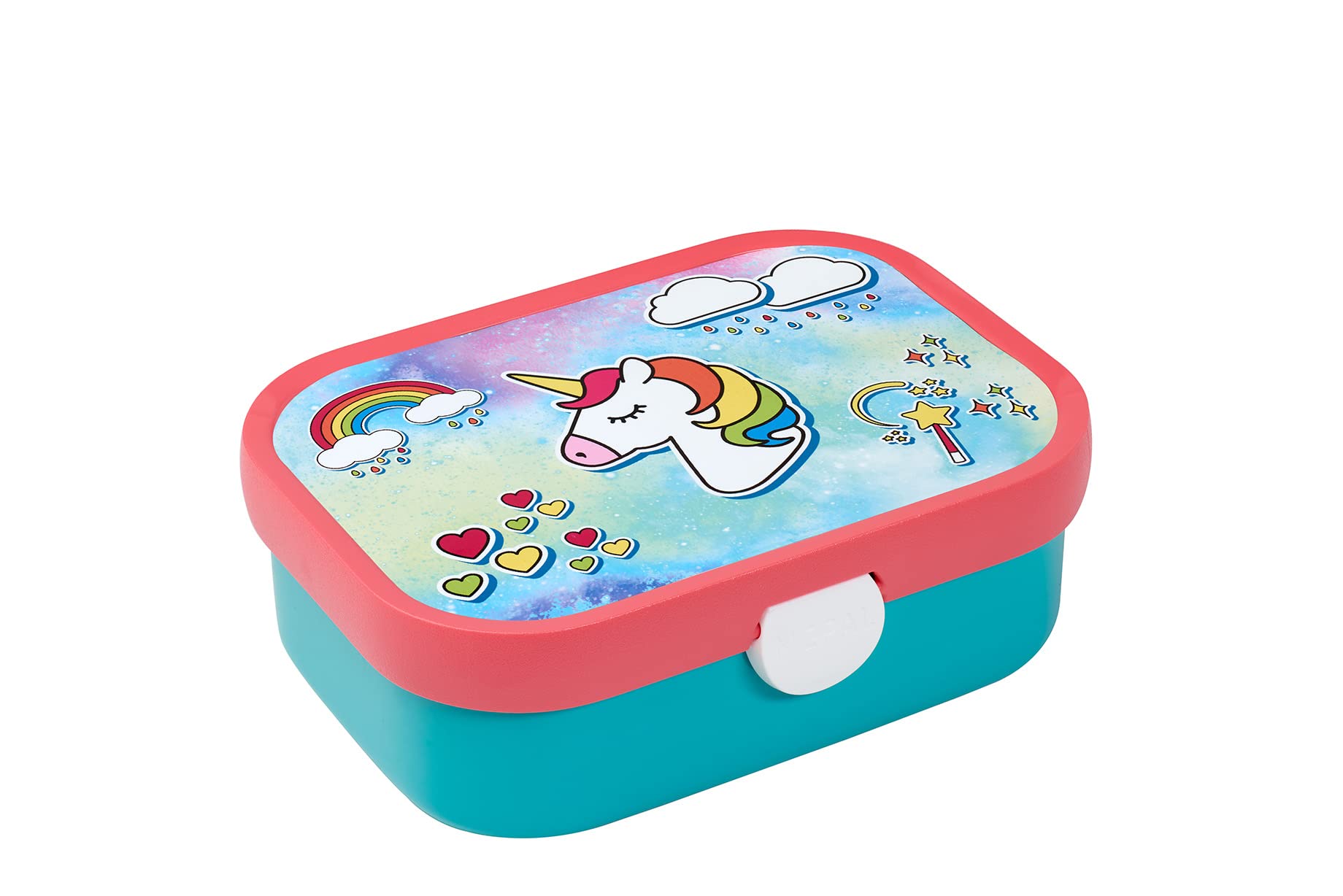 Mepal - Lunch Box Campus - Bento Box For Children - Lunch Box With Bento Compartment & Fork - With Clip Closure - Dishwasher Safe & BPA-free - 750 ml - Unicorn