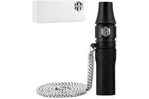 Hita Hookah Tips, Universal Reusable Stainless Steel Hookah Mouthpiece with Detachable Chain, Personal Shisha Replacement Hookah Accessories for Father’s Day Gift, Fits Most Hookah Hose, 1 PCS (Black)