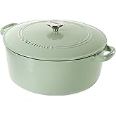Cuisinart Chef's Classic Enameled Cast Iron Round Covered Casserole (Mint Green, 7- Quart)