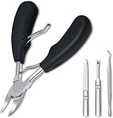 URAQT Toenail Clippers 4 Pcs Nipper Trimmer Kit with Nail File Nail Lifter Duo view 8
