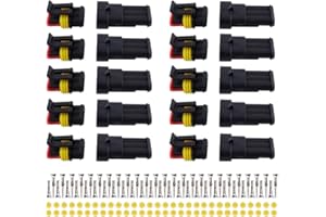 MUYI 10 Kit 3 Pin Way Waterproof Electrical Connector 1.5mm Series Terminals Heat Shrink