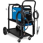 Millermatic&reg; 211 PRO w/Running Gear/Cylinder Rack | 120/240 V MIG welder; Welds up to 3/8 in; steel and aluminum; Auto-Set&trade;, Dyna-Pulse&trade;, USB-enabled updates, running gear