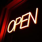 Open Signs for Business 12V/2A Ultra Bright LED Neon Open Sign 22 Inch Electric Light Up Open Sign for Business Storefront Window Glass Door Retail Shop Store Bar Salon Restaurant,Yellow