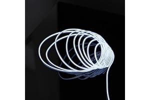 TiTiToo White 5m El Wire, Portable Neon Wire Cuttable Glowing Neon Lights for DIY Decoration
