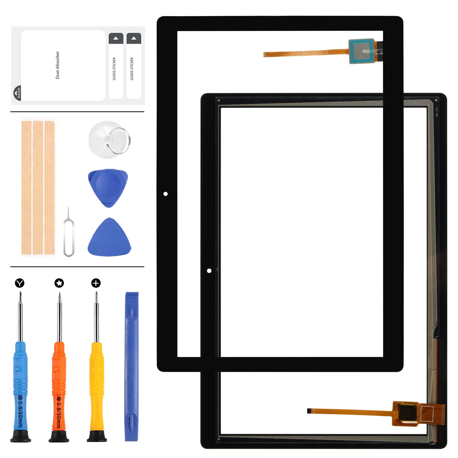 10.1 inch Touchscreen For Lenovo Tab M10 TB-X505 TB-X505F TB-X505L TB-X505X Touch Digitizer Sensor Full Glass Panel Replacement Repair Parts Kit(Not LCD) (Black)