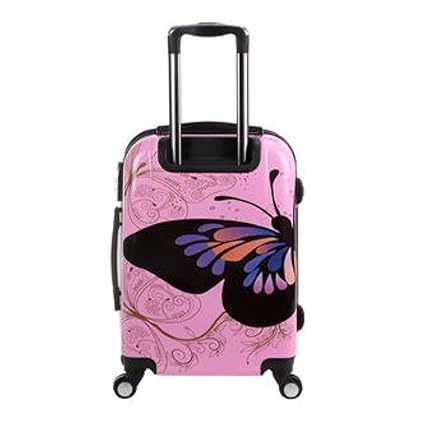 Tramp & Badger 360 Rotating Wheels, Butterfly Printed Pattern Non-Breakable & Extra Light Weight Trolley Bag- Multi-Colour (20 Cabin Size)