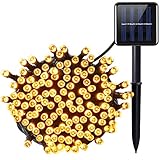 Amir 200 LED 8 Modes Solar Powered String Light, 72 Feet Solar LED String Light, Ambiance Lighting, Solar Fairy String Lights for Outdoor, Gardens, Homes, Christmas Party (Warm White)