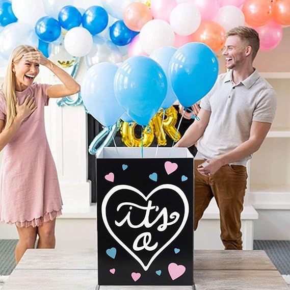 Amazon Com Caja De Globos De Revelacion De Genero Diy Baby Gender Reveal Party Supplies Caja De Papel Para Decoracion De Genero Revelar Decoracion Del Hogar De Baby Shower Ajuste De 1