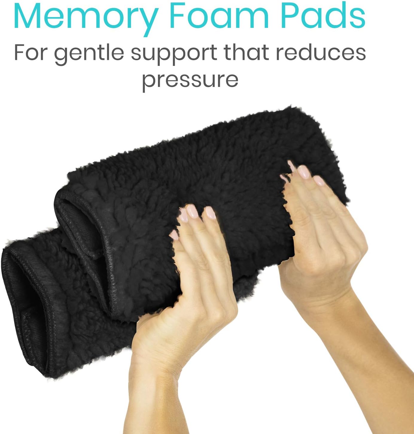 Vive Wheelchair Armrest Cover (Pair) - Memory Foam Sheepskin Pad for Office & Transport Chair - Soft Support Cushion Accessories for Padded Arm Rest, Kids, Adults - Comfort Padding Pressure Relief: Home & Kitchen