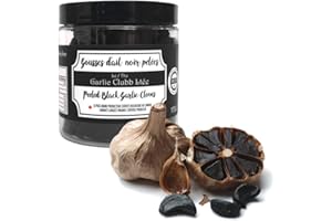 The Garlic Clubb Aged Black Garlic: Organic & Canadian Grown - Peeled Cloves (175g)